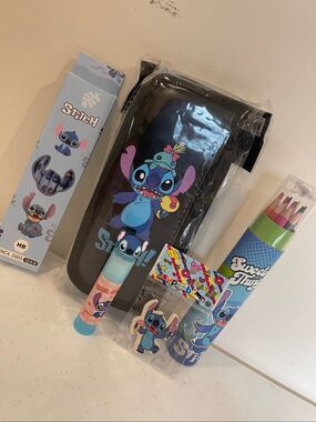 Stitch Back to School, stocking stuffers pencil bag, colored pencils, pencils, e